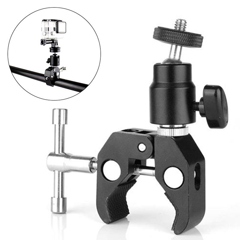 .1 Set 1/4 Schraubklemme CNC Metall Superklemme Mit 360° Mini-Kugelkopf Schnellwechselklemme Halterung Stativhalterung Für DSLR-Kamera