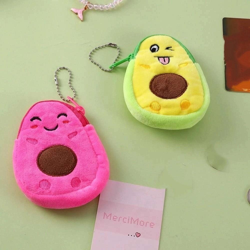 Fashion Children Money Pouch Kids Cartoon Small Coin bag Avocado Plush Purse Wallet Key Case Bags