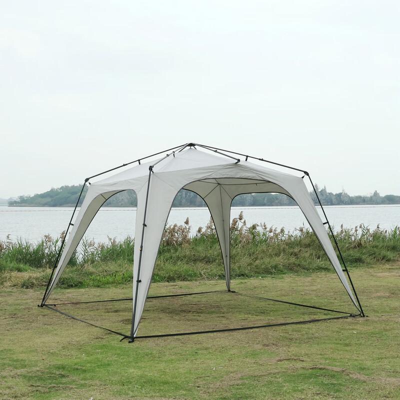 HC Automatic Quick-Open Camping Awning Tent Silver Coated (No Mesh)
