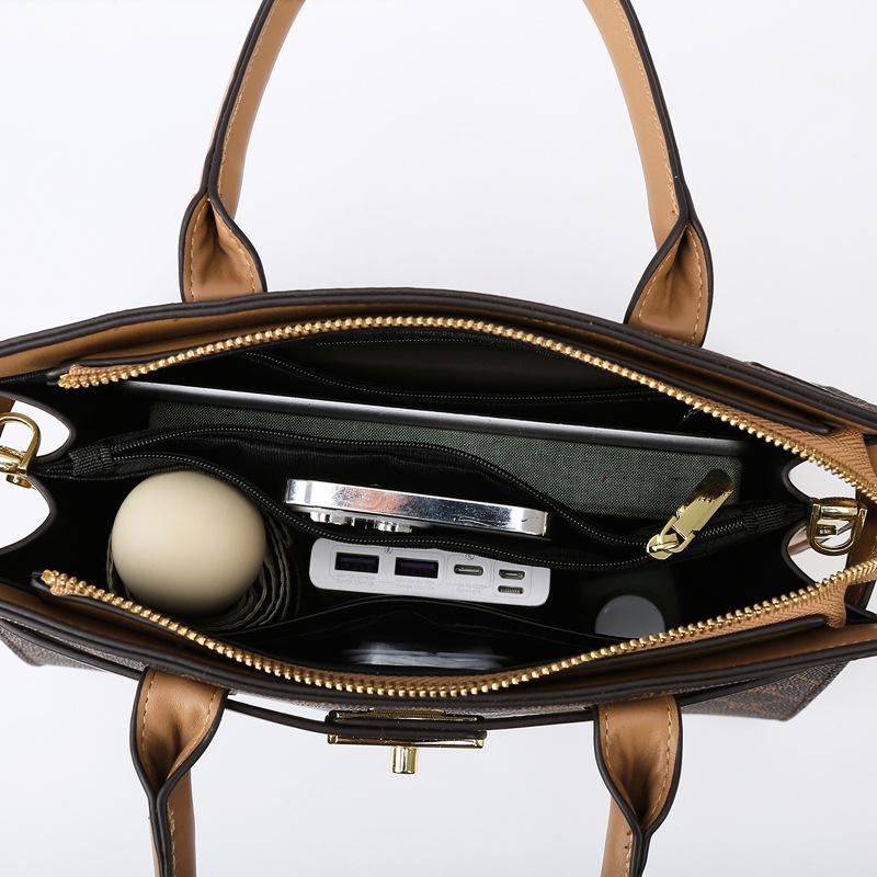 Handbag, New High-end Women's Shoulder Bag, Large Capacity Tote Bag, Commuter Style Mom Bag, Can Be Slung Diagonally