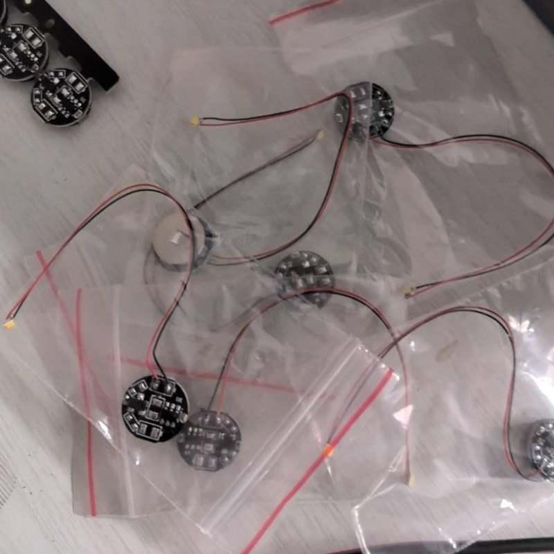1 Piece Wired Led Magnetron Light Model With Battery Magnetic Control Lamp Diy Car Toys Lighting Making Diorama Materials Parts
