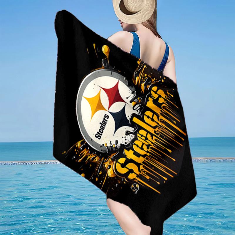 Pittsburgh Steelers  Microfiber Beach Towel, Lightweight And Quick-Dry, for Summer Travel, Beach Essential, Swimming Pool