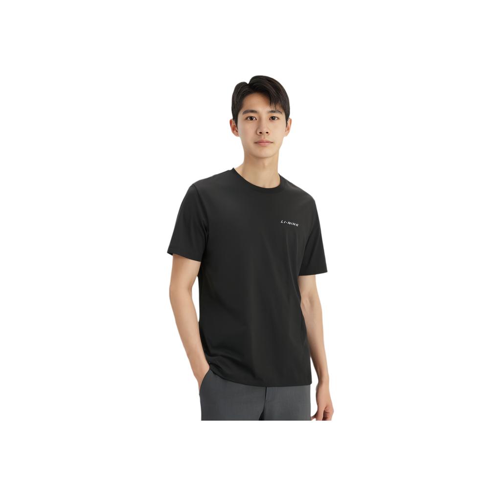 Li-Ning Cooling Tea T Quick-Dry Casual Sports Top Round Neck Pullover Comfortable Breathable Early Spring Short Sleeve T-Shirt Men Tops ATSU641-4