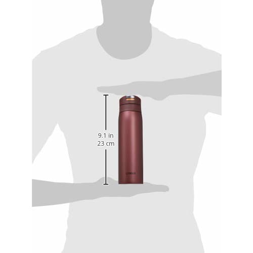 Tiger Thermos (TIGER) 500ml Sahara Mug Stainless Steel Water Bottle, One-Touch Operated, Lightweight, Red Ochre, MCX-A502RO