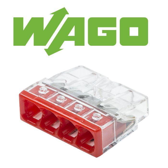 Flacon de 50 mini bornes de connexion automatique 4 entrées s2273