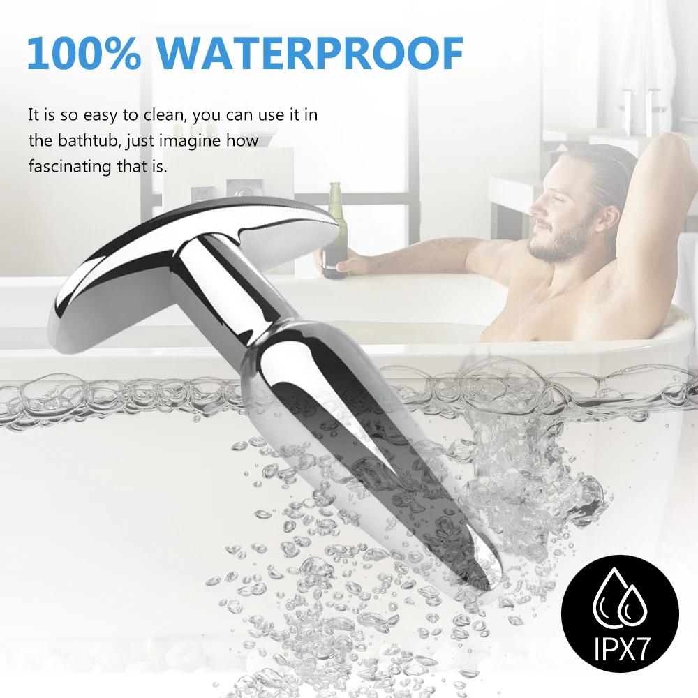 10 Frequency Remote Control Metal Vibrating Wearable Vibrating Posterior Plug Prostate Massager Masturbator Vibrator Sex Toys for Men and Women