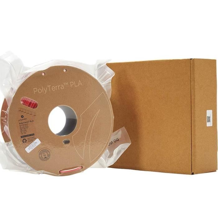 POLYMAKER - Filament PLA Pour Imprimante 3D - PolyTerra - 1.75mm - 1Kg - Rouge Lave
