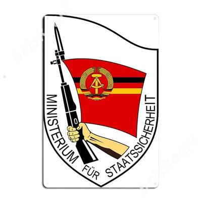 Stasi Ministerium Staatssicherheit - DDR DDR Ostdeutschland Metallschilder Kino Wohnzimmer Club Bar Druckplaketten Blechschild Poster