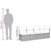 VidaXL Canapé de Jardin et Coussins 4 Places, Siège avec Housse, Meuble de Terrasse Patio Balcon Extérieur, Gris Clair 366177