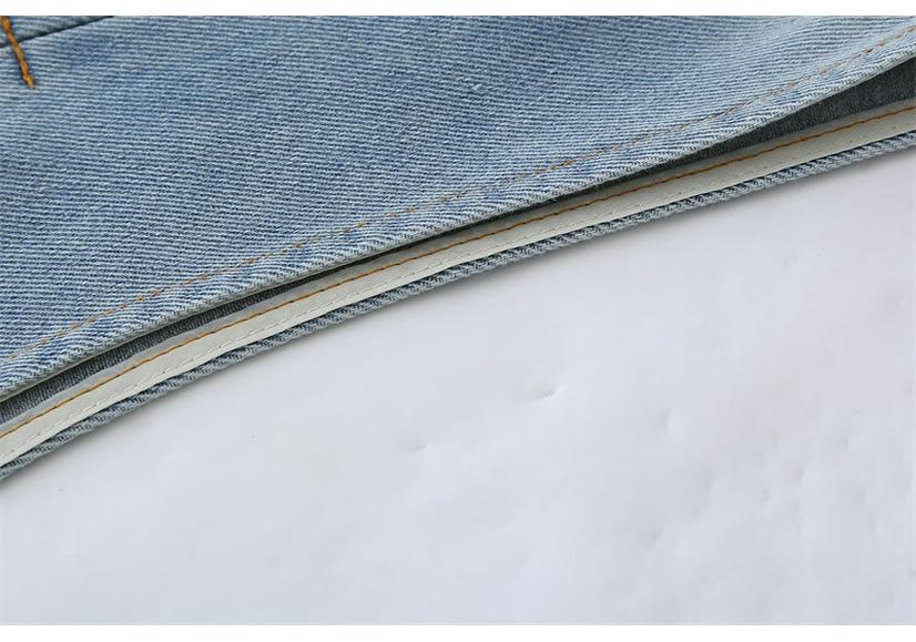 Plus Size Women's V-Neck Denim Vest - Spring/Summer 2026 Slimming Tank for 200 Jin