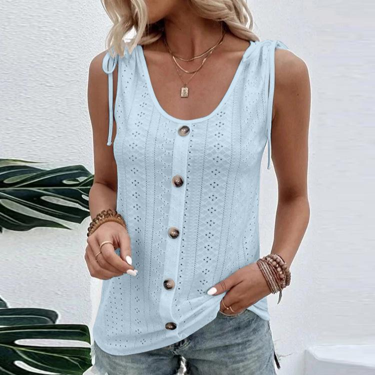 2026 Spring/Summer Sexy Casual Solid U-Neck Tank Top - New Women's Fashion