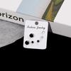 Simple Geometric Diamond-Set Earrings Set 3 Pairs Of Black And White Diamond Stud Earrings, Small Goods.