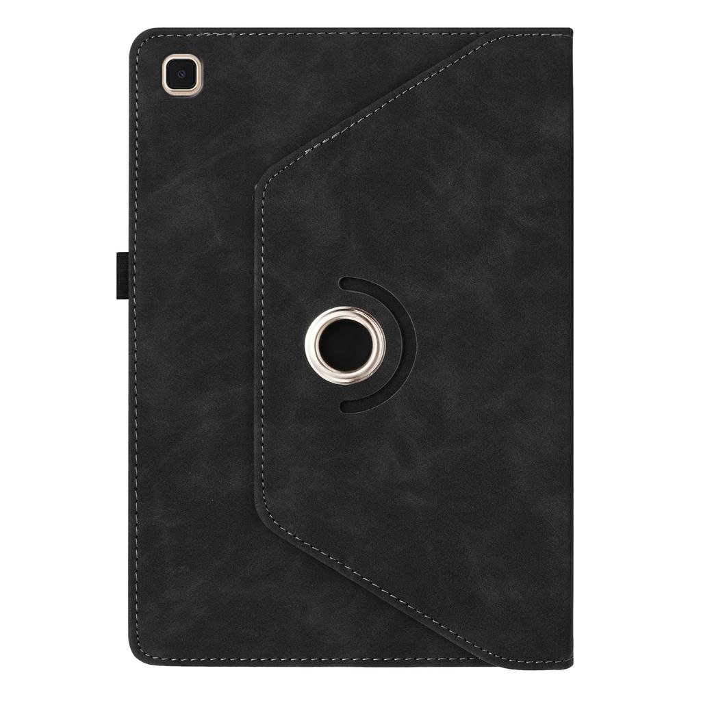 For Samsung Galaxy Tab A7 10.4 (2020) Case Rotating Stand Card Holder Smile Imprinted Microfiber Leather Tablet Cover