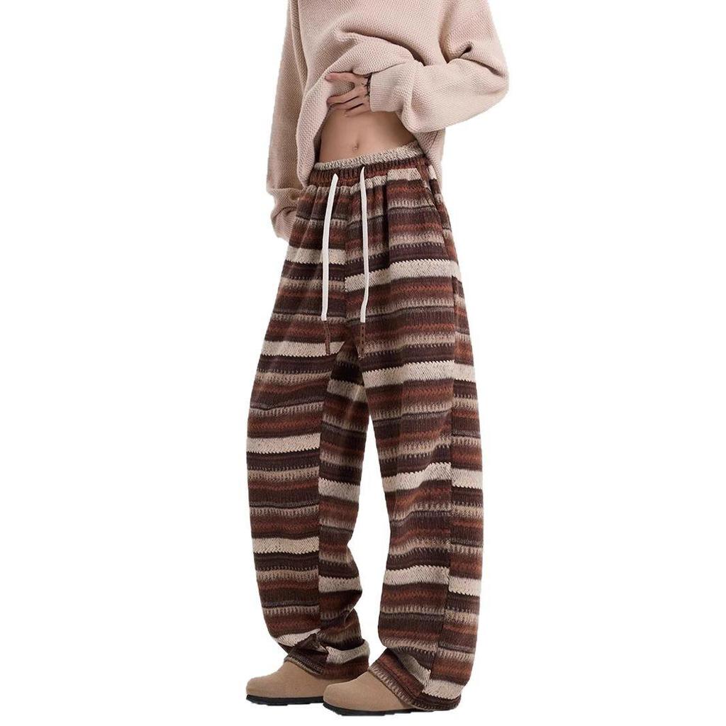 2025 Unisex Retro Gestreifte Wolle Freizeithose - Vielseitige Streetwear-Hose