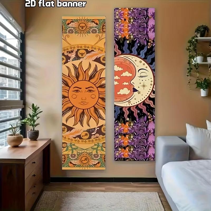 Jmg Household Supplies Unisex Sun Moon Tarot Vertical Large Tapestry, Boho Celestial Large Wall Tapestry, Mystical Room Decoration Items For Bedroom