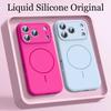 Phone Case For iPhone 17 Pro Max Air 16 15 Plus 14 13 12 Phone Magsafe Magnetic Wireless Charging Liquid Silicone Protect Cover