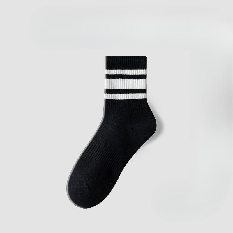 

Men and Women Spring and Autumn Pure Cotton Deodorizing Running Socks 1 pair чорний/білий