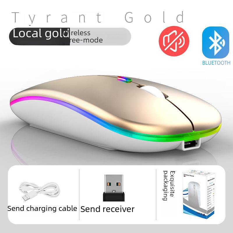 Ultra-Thin Dual-Mode Bluetooth Portable Wireless Mouse for Laptops and Office Use