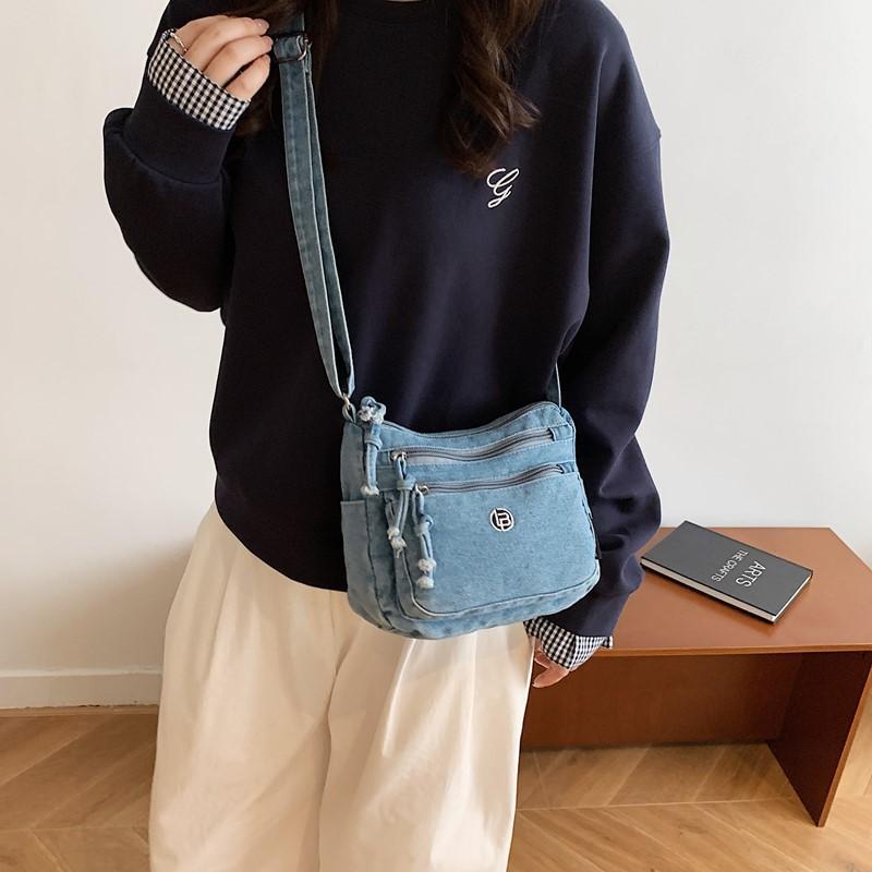 Trend Denim Bag 2025 New Girls Outdoor Leisure Shoulder Bag Foreign Style Small Bag Korean Version Fashion Messenger Bag