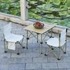 OEING Outdoor Folding Picnic Table & Chairs 3-Piece Set
