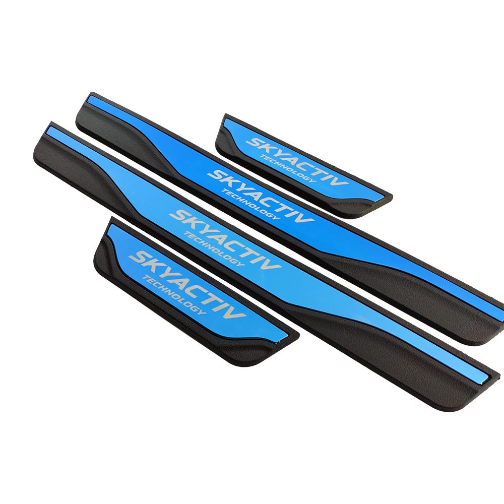 

Для Mazda 3 2014 автомобильные накладки на пороги педалей, накладки на пороги, защитные полосы, чехлы, наклейки, автоаксессуары небесно-голубой