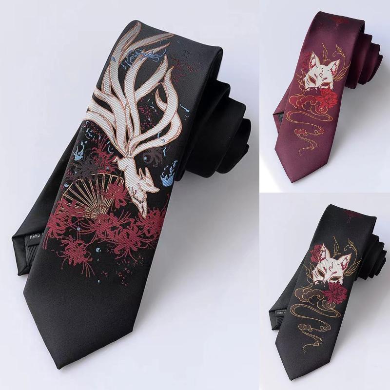 JK Uniform Tie Fox Tie Men Anime Ties For Men Hanfu Costume Photography Props Halloween Cosplay Props