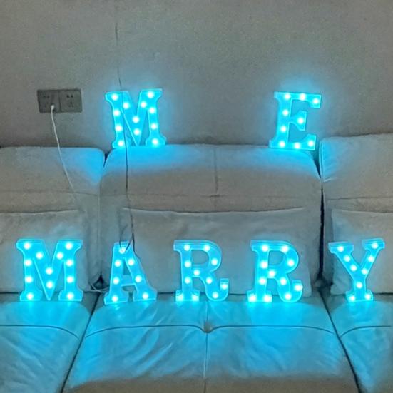 LED Letter Lamp with Remote Control, Dimmable Marquee Alphabet Light for Wedding Birthday Party, Indoor Outdoor Letter