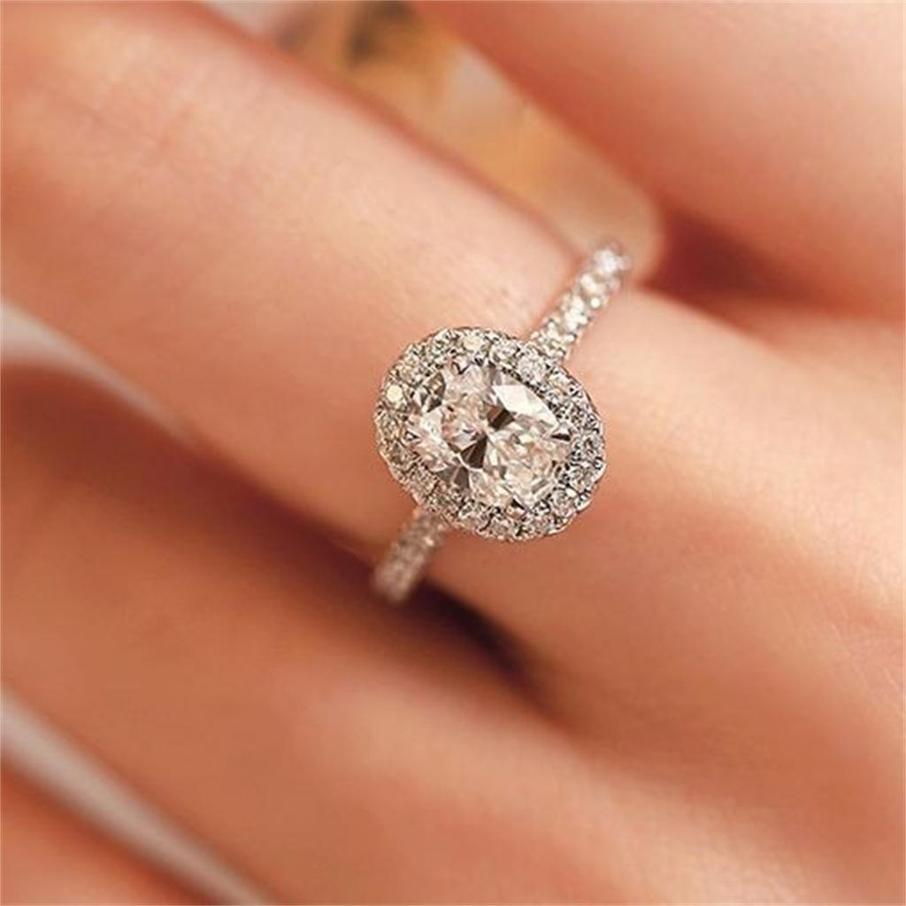 Fashion copper Color Rhinestone Crystal Rings For Women Full Crystal Zircon Statement Rings Wedding Engagement Jewelry Gifts