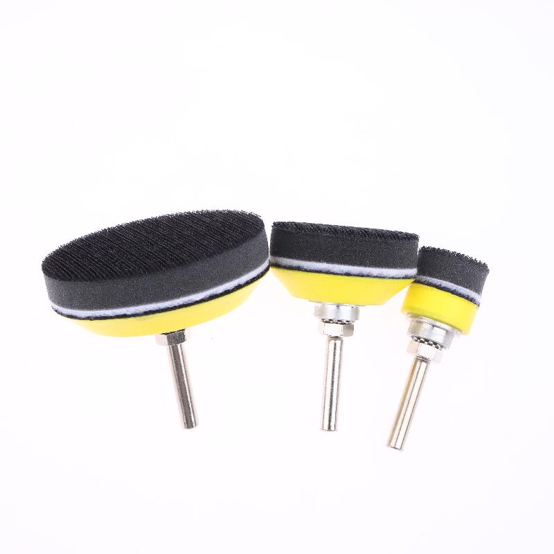 1/2/3Inch Hook And Loop Sanding Pad Kit 2Pcs With 1/4 Inches Shank Drill Attachment And Soft Foam Layer Buffering Pad