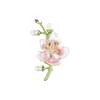 Elegant Pink Enamel Peach Blossom and Butterfly Brooch - Fashion Accessory for Coats and Sweaters