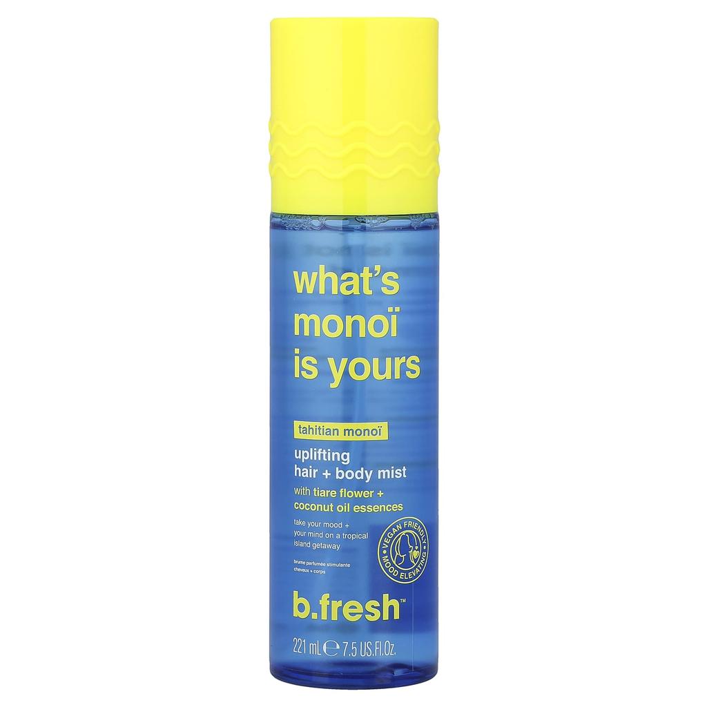 b.fresh, What's Monoi Your, Uplifting Hair + Body Mist, Tahitian Monoi, 221ml (7.5fl oz)