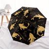 1pc Fish Pond Automatic Open/close Folding Compact Umbrella, 8-Rib Sturdy Canopy, Lightweight Portable, Commuting Use, Gift, Outdoor Umbrella, Travel