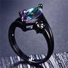 Vintage Bohemian Mystery Topas Regenbogen Ring Hochzeit Party Ringe für Frauen