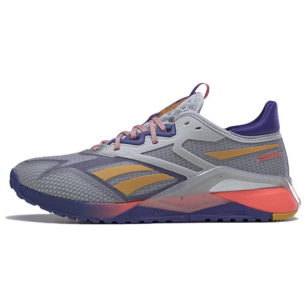 Reebok Nano X2 TR Adventure Grey Bold Purple Unisex Sneakers Pure-Grey-3 Orange-Flare GY8900