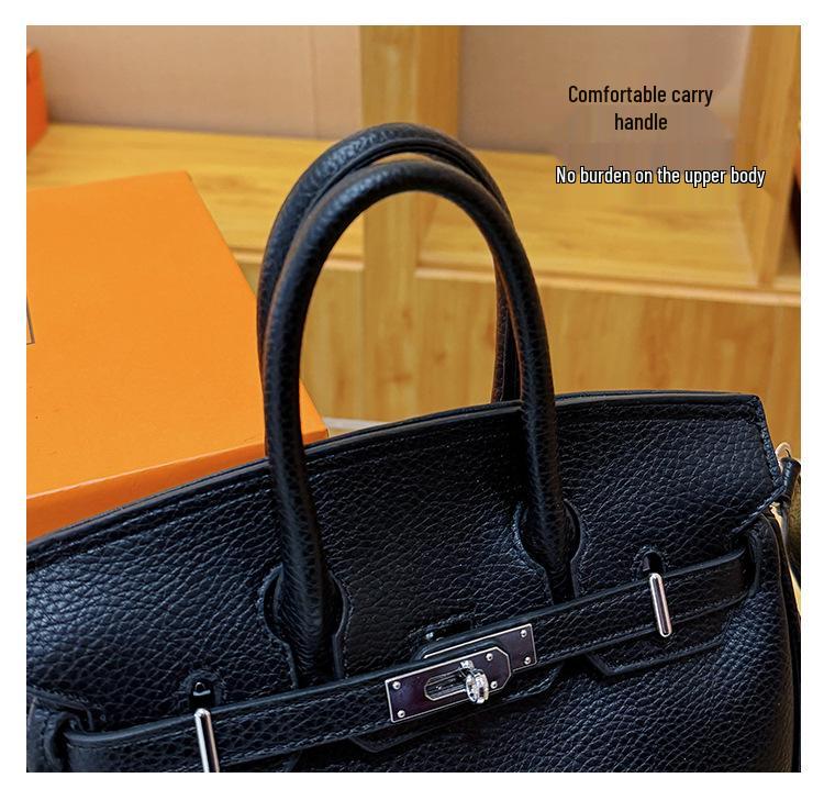 Lyxig handväska med litchi-korn: Stilfull, Mångsidig, Enaxlad & Crossbody Damväska