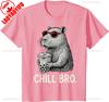 Capybara Sunglasses Gamer Tshirt Funny Saying Chill Bro Cool Kawaii Animal Print Graphic Casual Tee Unisex Streetwear Fashion