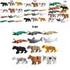 Mini Leopard Crocodile And Shark Animal Building Blocks Set 12 Pieces Of Educational Plastic Toys For Kids