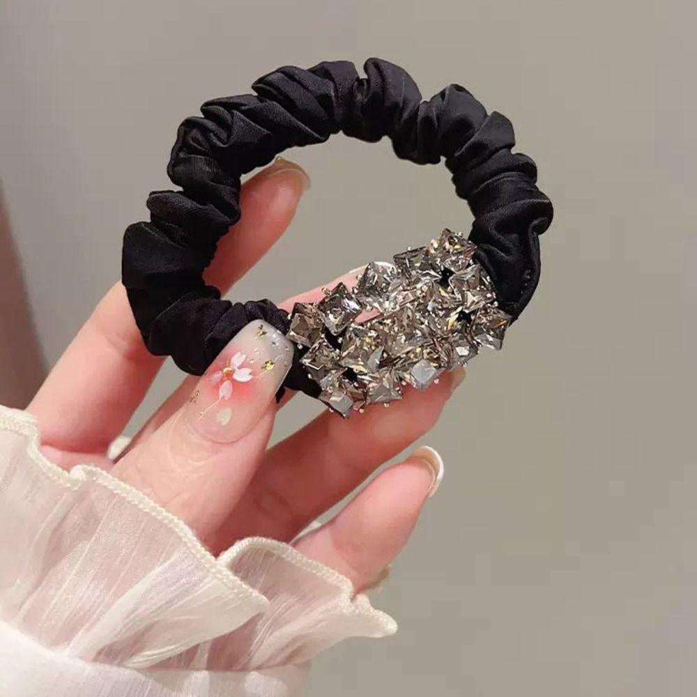 Korean Style Crystal Hair Rope Sparkling Hair Loops Elastic Hair Ties  Tie-Up Hair Accessories