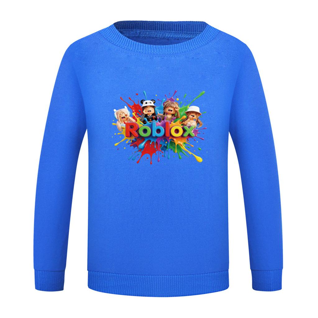 5575 Fashion Casual Boys Girls Roblox Printed Round Neck Long Sleeves Sweatshirt