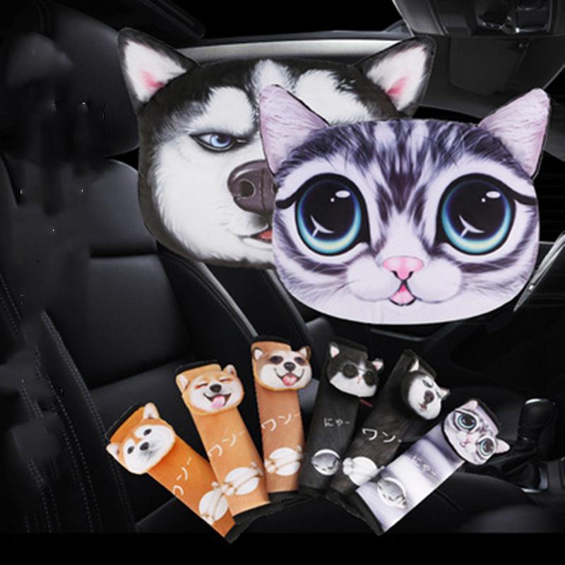 Мультфильм подголовник ремень безопасности Плечо мешок Pet Собака Собака Собака Автомобиль Подушка Шея Подушка Автомобиль Lean Back Подушка – купить по низким ценам в интернет-магазине Joom