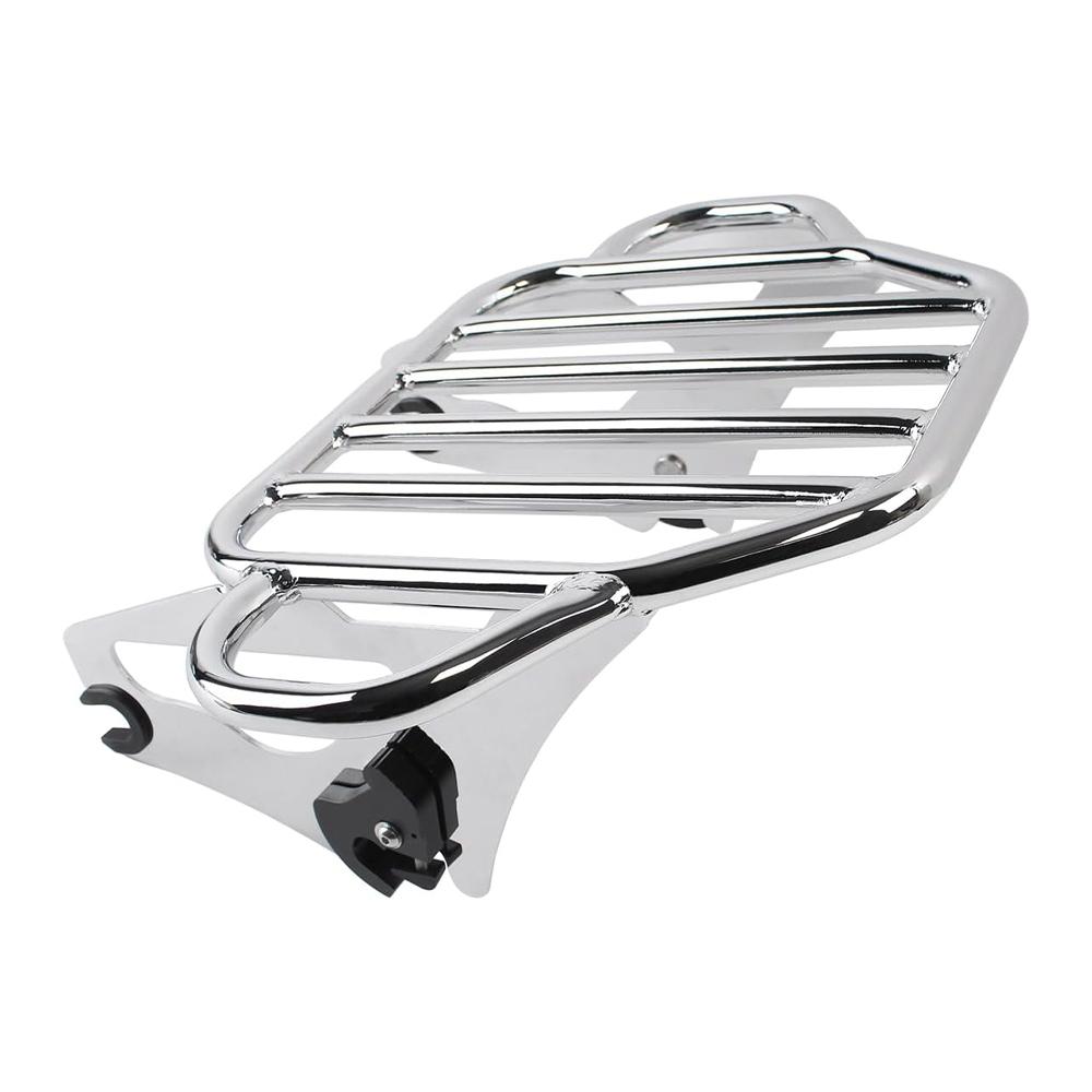 Motorcycle Chrome Two-Up Detachable Luggage Rack For Touring Electra Glide Road Glide Street Glide CVO Road King 2009-2024