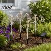 Spooky Garden Stake Lights 4 Pcs Solar Light Up Skeleton Decoration, 3D Creepy Human Halloween Outdoor Walkway Decor Pathway Light, Waterproof