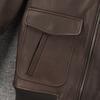 Flight Suit A2 Soft Genuine Cow Men Leather Jacket Brown Aviator Bomber Jackets Man Coat Spring Autumn