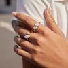 Titanium Steel Zirconium Ring - Luxurious and High-end Jewelry Finger Ring Made of Stainless Steel
