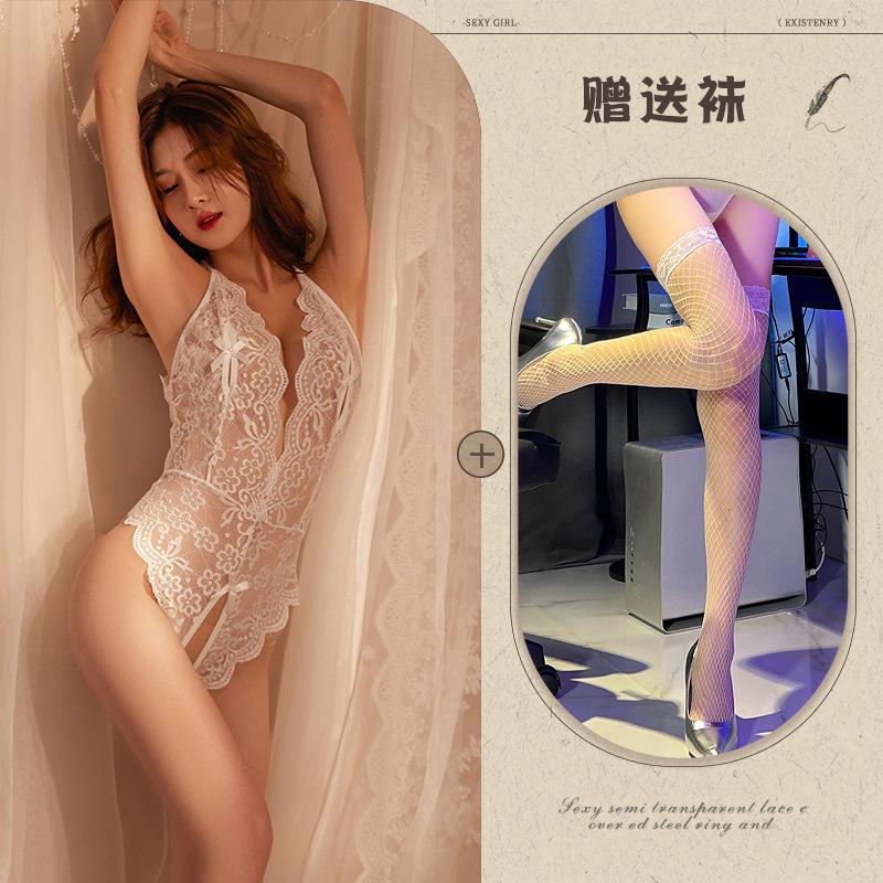 Night listening incense lingerie sexy onesie wholesale hot free lace uniform perspective temptation one piece hair