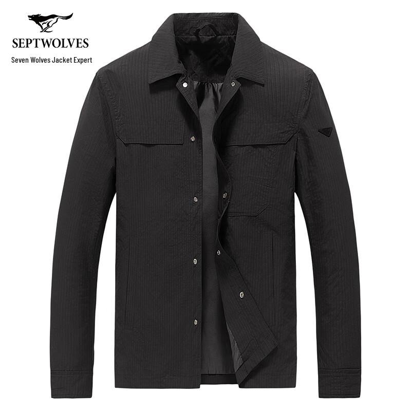 

Septwolves Men s Autumn Plaid Lapel Casual Jacket L (170)