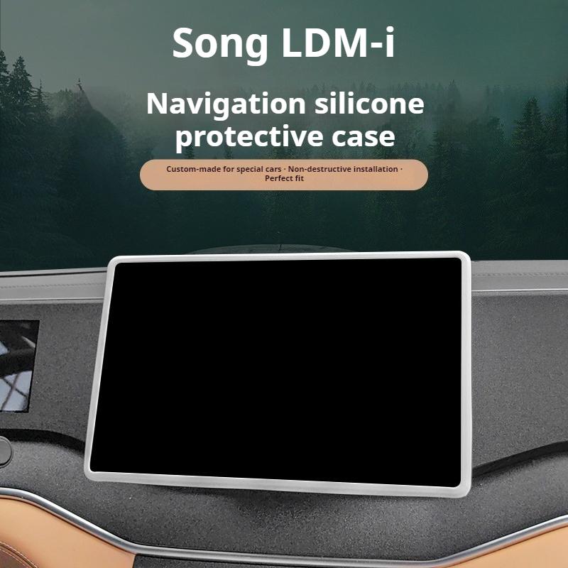 Fit for BYD Song L DM i Central Control Screen Protector Navigation Display Silicone Frame Car Interior Modification