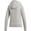 Adidas Striped Sleeve Slim Fit Hoodie With Zipper Women Hoodies Grey EI0683