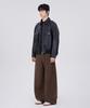 GLW High Curved Wide Cotton Pants Brown
