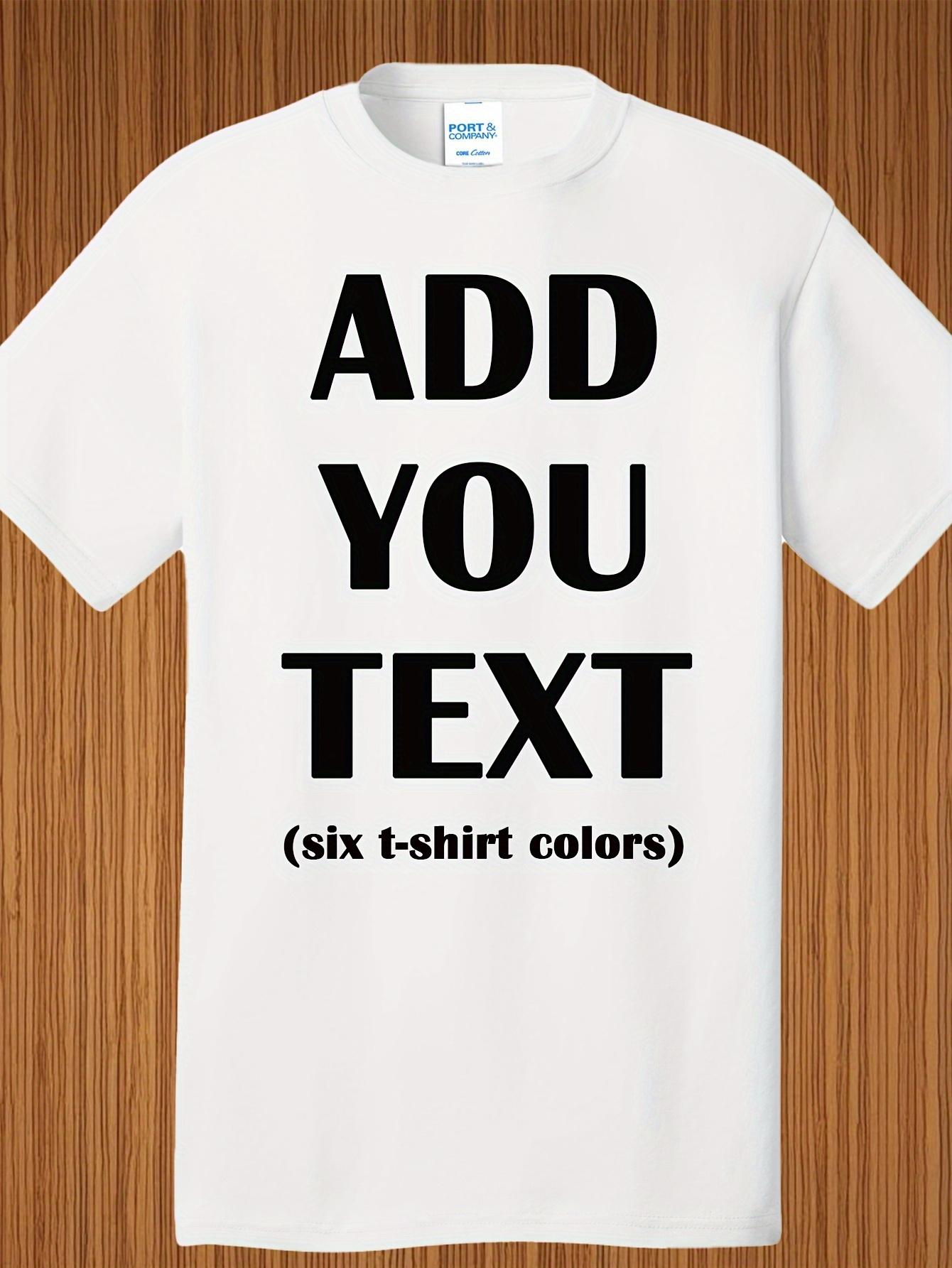 

Personalized Short Sleeve T-Shirt | Casual Street Style With Eye-Catching Letter Print L